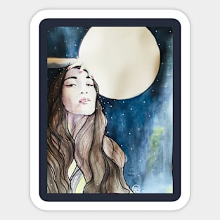 Hindi Zahra and the moon Sticker